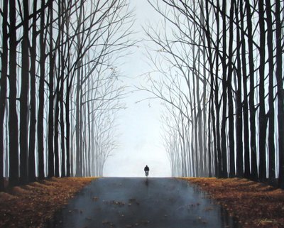 Vélo du matin (acrylique sur toile), 2016 - Tina Palmer