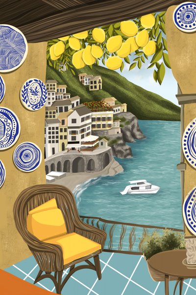 Vue sur le village côtier de Lemons - Tisha Joggiwala