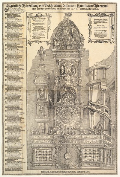 Horloge astronomique dans la cathédrale de Strasbourg, 1574 - Tobias Stimmer