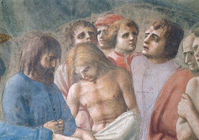 Saint Pierre baptisant les néophytes, détail des visages dans la foule (détail) - Tommaso Masaccio