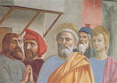 Saint Pierre guérissant avec son ombre : détail de Saint Pierre (détail) - Tommaso Masaccio