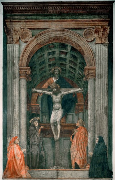 La Sainte Trinité. Fresque (fresco) - Tommaso Masaccio