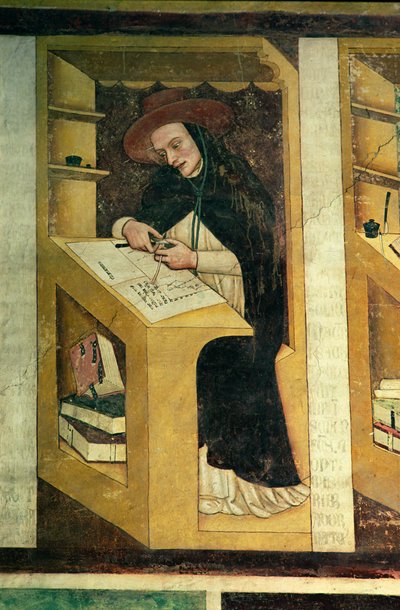 Moine dominicain à son bureau, du cycle des "Quarante membres illustres de l