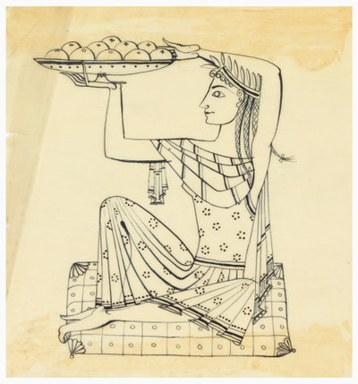 Conception pour Gravure en Argent : Femme Assise - Tommi Parzinger
