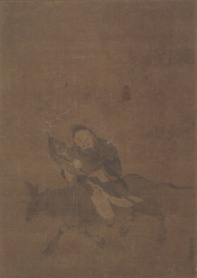 Daoïste chevauchant un animal cornu - Tong Renyi