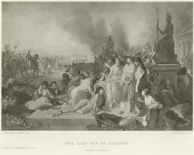 Le dernier jour de Corinthe (gravure) - Tony Robert Fleury