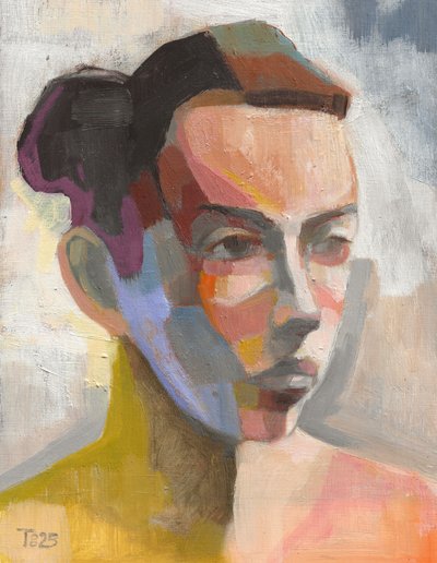 Portrait abstrait coloré - Tore Bahnson