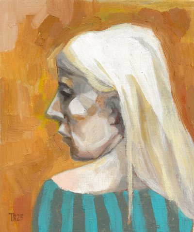Une femme blonde pensive - Tore Bahnson