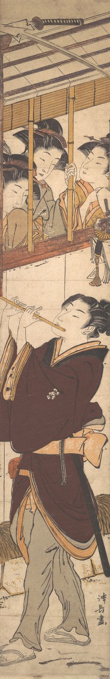 Une scène de Nouvel An - Torii Kiyonaga