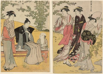 Sortie à Hagidera, de la série "Une brocade de manières orientales (Fuzoku Azuma no nishiki)" - Torii Kiyonaga
