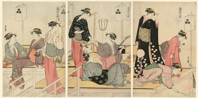 Se Rafraîchir le Soir à Shijogawara - Torii Kiyonaga