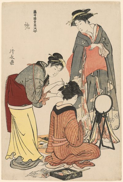 Divertissements des Tachibana, de la série "Une Collection de Beautés Contemporaines des Quartiers de Plaisir (Tosei yuri bijin awase)" - Torii Kiyonaga