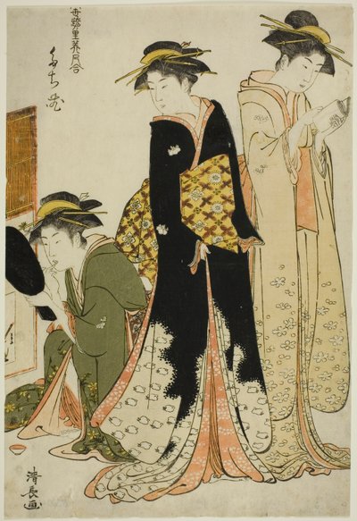 Artistes du Tachibana, de la série "Collection de beautés contemporaines des quartiers de plaisir" - Torii Kiyonaga