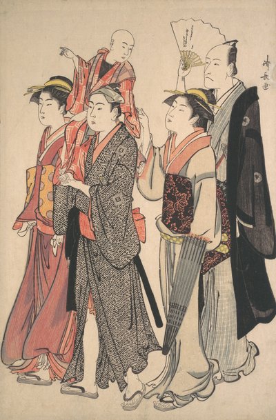 Ichikawa Danjuro V et sa famille, 1782 - Torii Kiyonaga