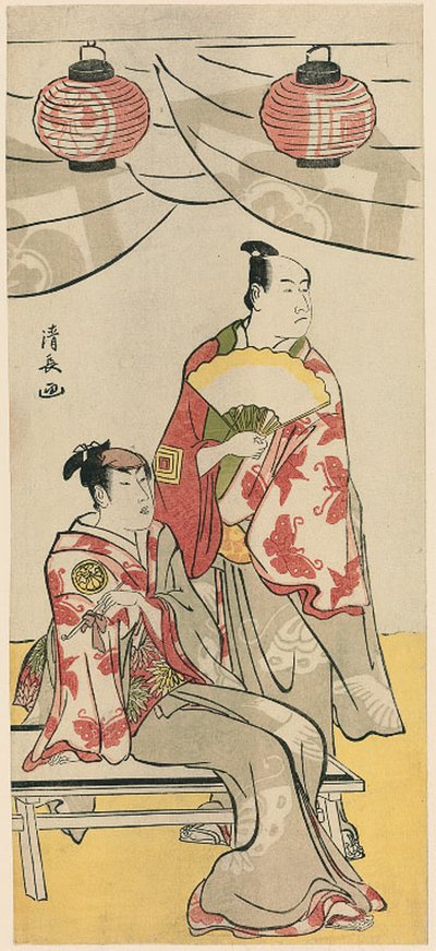Les acteurs Ichikawa Monnosuke II et Segawa Kikunojo III, d