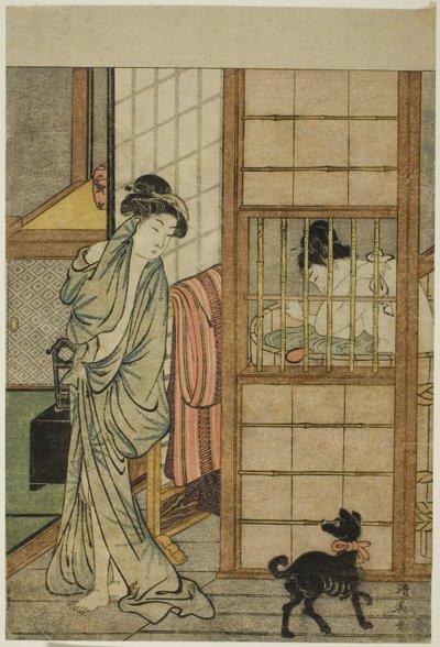 Femme après un bain, de "Comparison of Alluring Beauties (Irokurabe enpu sugata)" - Torii Kiyonaga