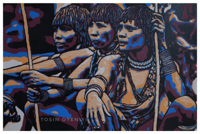 Des hommes autochtones aux couleurs vives - Tosin Oyeniyi