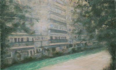 Un endroit pour vivre 52, 2013 (huile sur contreplaqué) - Trevor Burgess