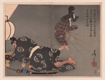 Sakata Kintoki et Tsuchigumo - Tsukioka Yoshitoshi