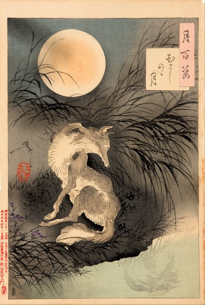 La Lune sur la Plaine de Musashi (Musashino no tsuki) - de la série Cent Aspects de la Lune - Tsukioka Yoshitoshi