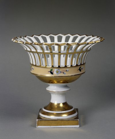 Corbeille à fruits, vers 1826-1838 (porcelaine dure avec émail et dorure) - Tucker China Factory