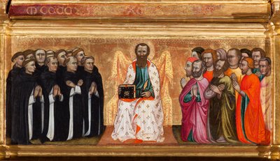 Prédelle avec la vie de saint Barthélemy, de la Vierge et l