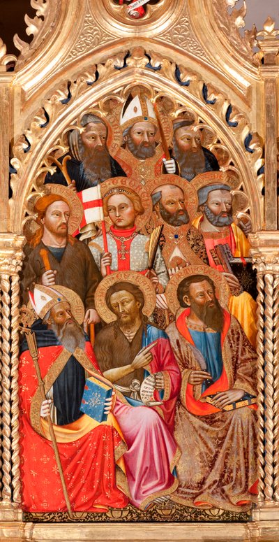 Saints, détail de la Vierge à l
