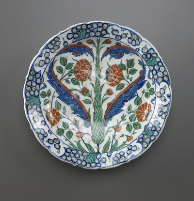 Plat, Iznik, dynastie ottomane, 1570-75 - Turkish School