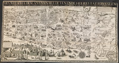 Nouvelle carte des terres de promesse et de la sainte ville de Jérusalem. - Ubekendt nederlandsk aktiv midten af 1600 tallet