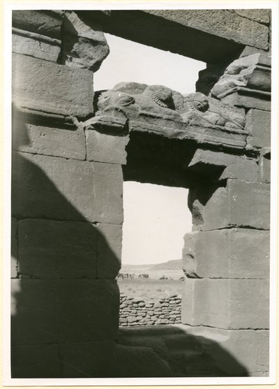 Architrave dans un temple, Naqa, Soudan, photographie d