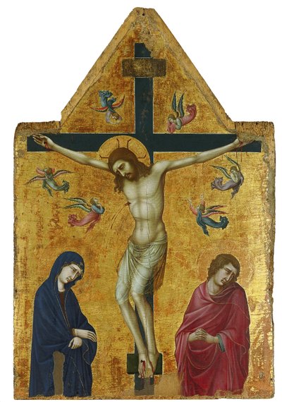 La Crucifixion avec la Vierge, saint Jean et les anges - Ugolino di Nerio