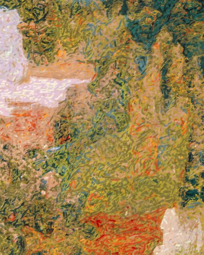 Paysage aux coups de pinceau éclatants - Uma Gokhale