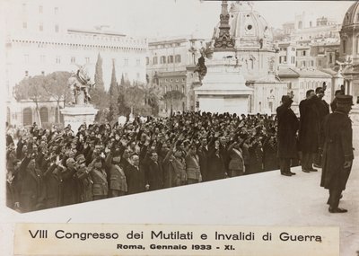 VIIIe Congrès des mutilés et invalides de guerre - Rome, janvier 1933 - Umberto Palleschi