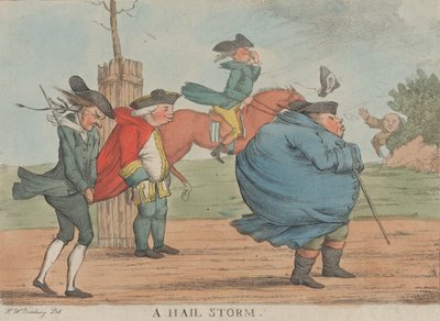 Une tempête de grêle, 1800-1820 - Unbekannt