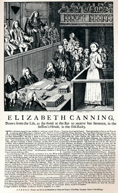 Une affiche de 1754 rapportant le cas d