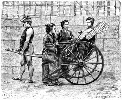 Un rickshaw, Japon, 1895 - Unbekannt