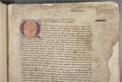 Transcription, en trois mains, des œuvres philosophiques de Marcus Tullius Cicero apparemment tirée de l