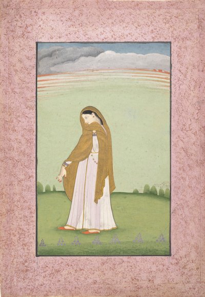 Abhisarika Nayika, une héroïne aspirant à son amant, vers 1790-1800 - Unbekannt
