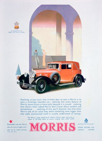 Publicité pour les voitures Morris, 1932 - Unbekannt