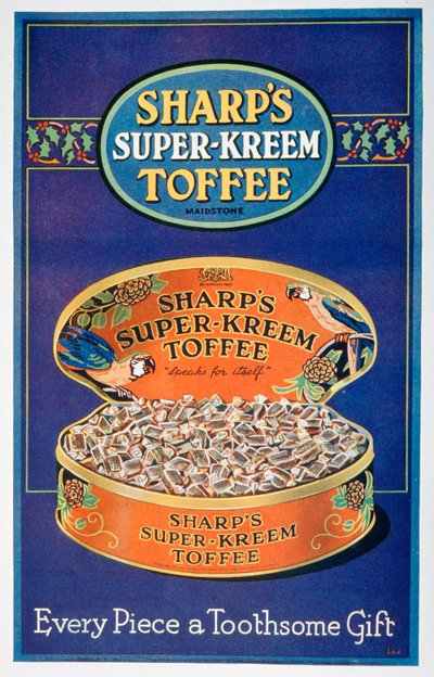 Publicité pour Sharps Super-Kreem Toffee, 1928 - Unbekannt