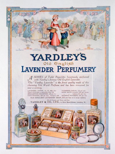 Publicité pour la parfumerie Yardley