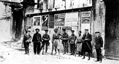Chasseur africain, deux Turcos et trois soldats britanniques, Soissons, France, Première Guerre mondiale - Unbekannt