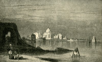 Agra et le Taj Mahal depuis la rivière Jumna, 1820s, 1901 - Unbekannt