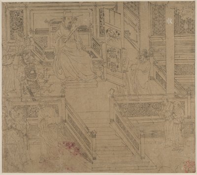 Album de thèmes taoïstes et bouddhistes : Rois des Enfers : Feuille 29, 1200s - Unbekannt