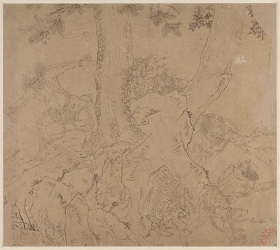 Album de thèmes taoïstes et bouddhistes : Chercher la montagne : Feuille 46, 1200s - Unbekannt