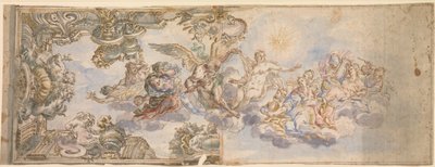 Conception allégorique pour un plafond en fresque, 1650-1700 - Unbekannt