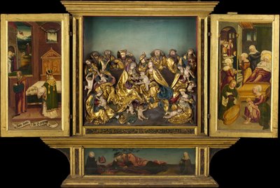 Retable avec des scènes de la vie de la Vierge, allemand, 1548 - Unbekannt