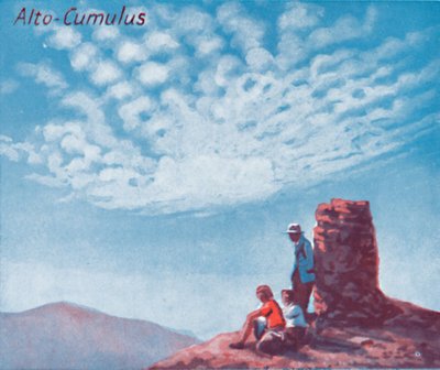 Alto-Cumulus - Une douzaine des principales formes de nuages dans le ciel, 1935 - Unbekannt