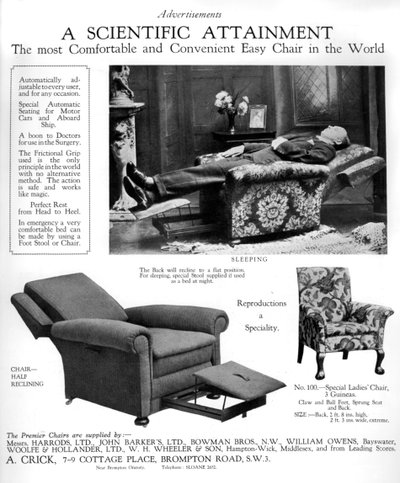 Une publicité pour les fauteuils Premier, 1926 - Unbekannt