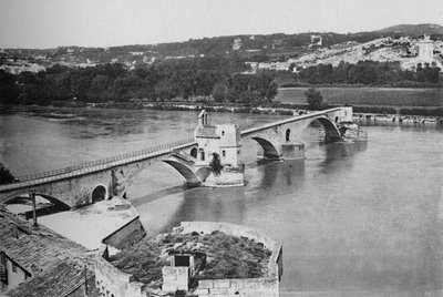 Avignon - Pont Saint-Bénézet et vallée du Rhône, vue prise du fort des Doms, vers 1925 - Unbekannt